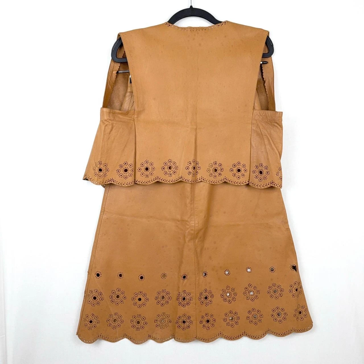 Conjunto Saia de Couro Vintage Anos 70 da Second Skin Boho Prairie Cowgirl – photo 2